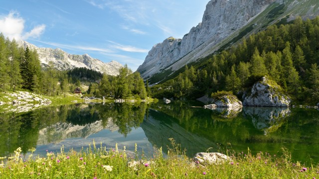 Double Triglav lake Slovenia