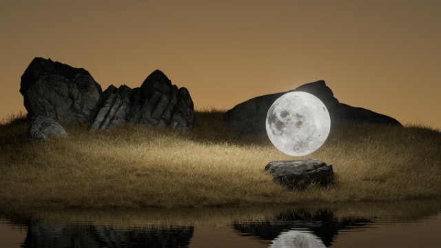 Full moon Landscape