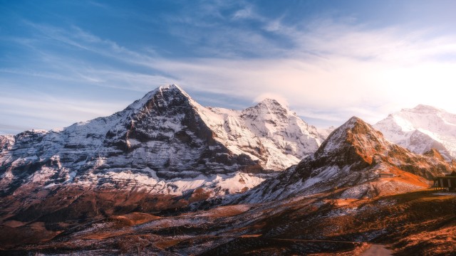 Glacier mountains Snow covered