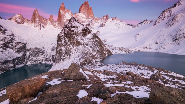 Glacier mountains Winter