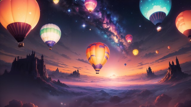 Hot air balloons Aesthetic