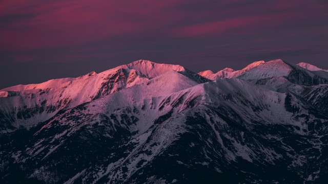Mountains Pink sky