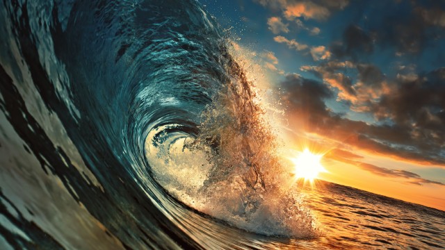 Ocean Waves Sunset