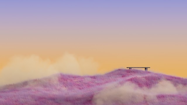 Pink grass Landscape