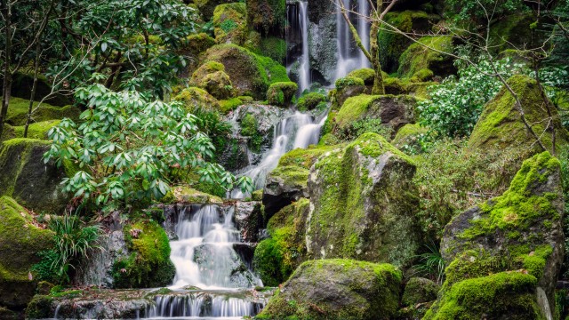Portland Japanese Gardens Waterfalls
