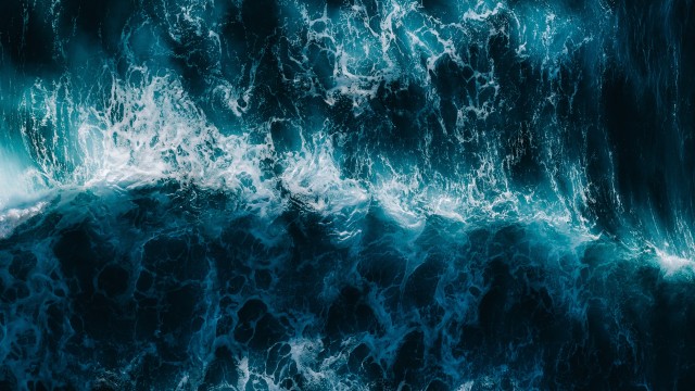 Sea waves Aerial view