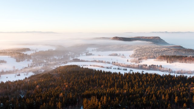 Stolowe Mountains National Park Foggy