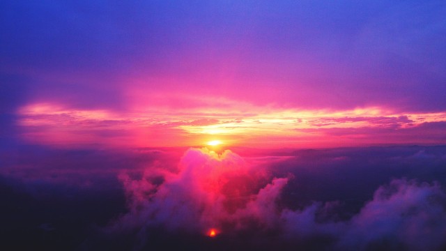 Sunset Cloudy Pink sky