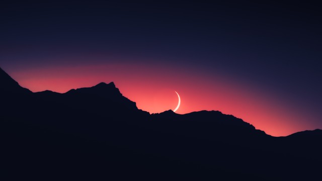 Sunset Mountain silhouette