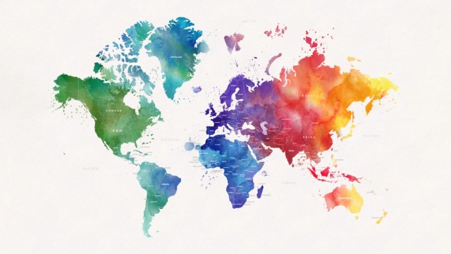 World map Watercolors
