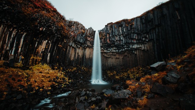 Svartifoss waterfall Skaftafell