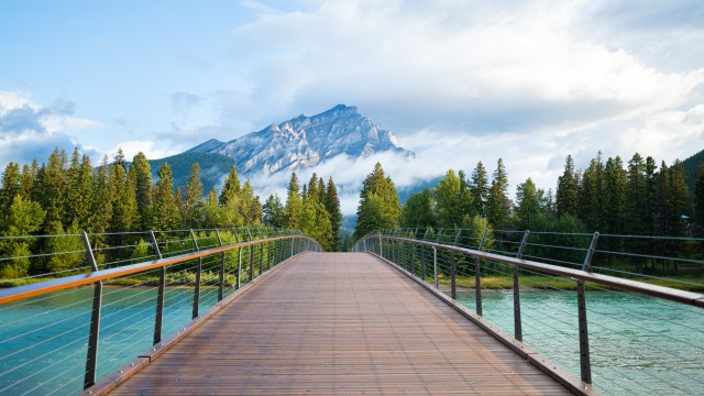 Wooden bridge Banff National Park