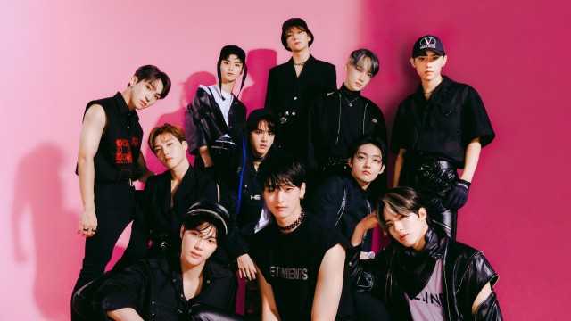 ATEEZ Pink background
