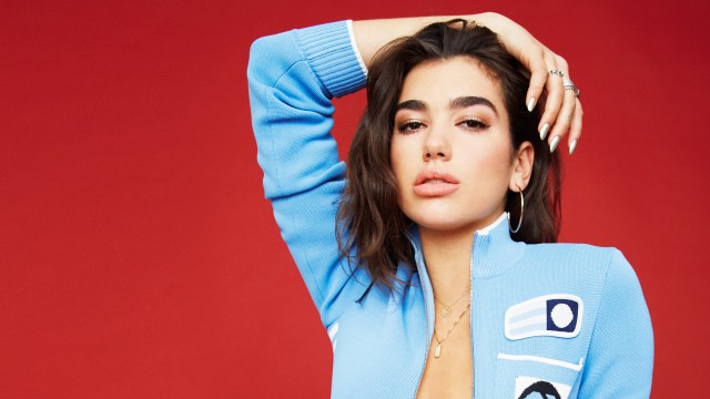 Dua Lipa Red background