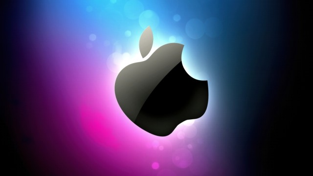 Glowing Apple logo