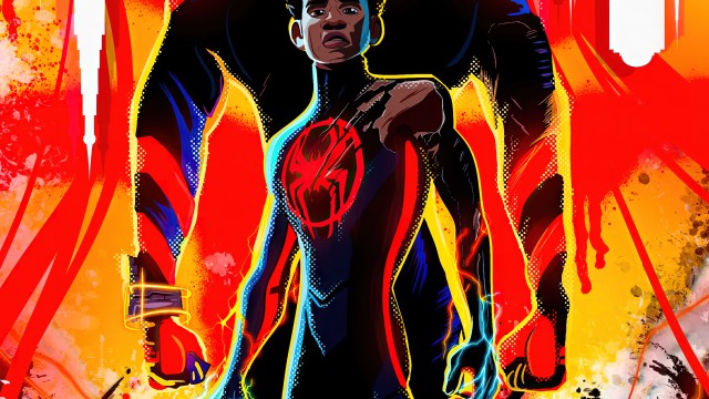 Miguel O'Hara and Miles Morales in Spider-Man Across the Spider-Verse