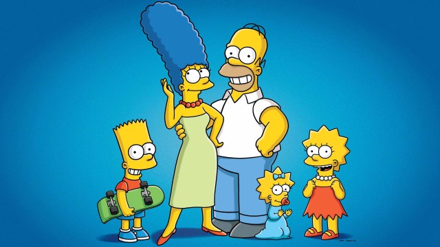 The Simpsons Blue background