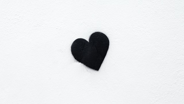 Black heart Love heart