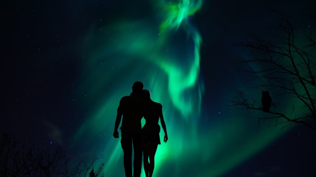Couple Aurora Borealis