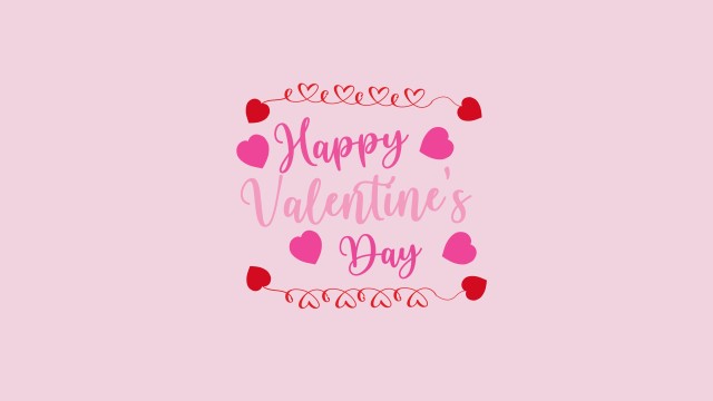 Happy Valentine's Day Pink background