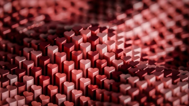 Love hearts 3D background