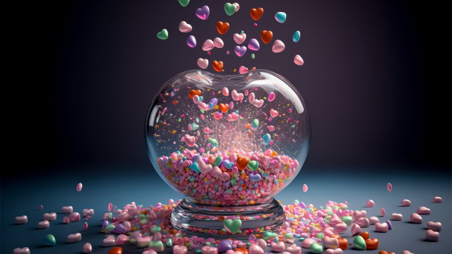 Love hearts Colorful hearts