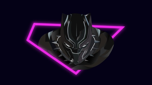 Black Panther Neon background