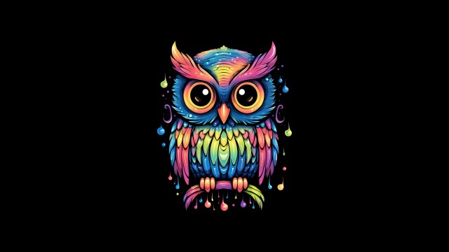 Colorful Owl Cute art
