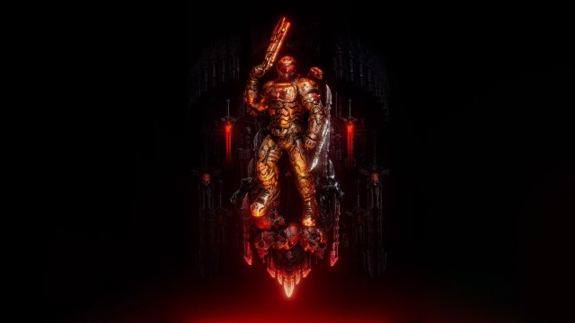 Doom Slayer Black background