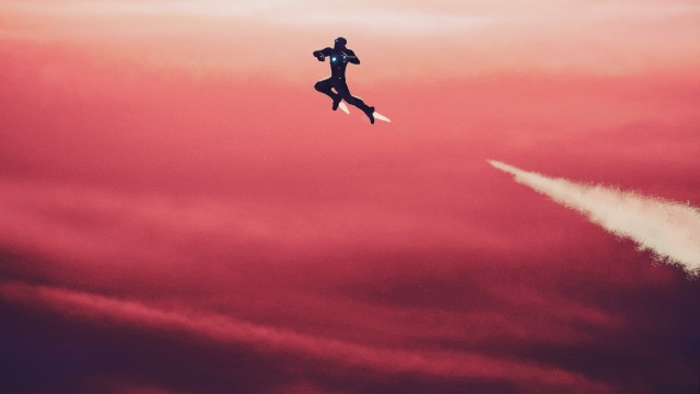 Iron Man Red Sky