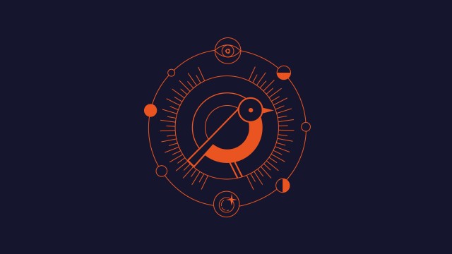 Ubuntu 24.10 Oracular Oriole Navy blue background