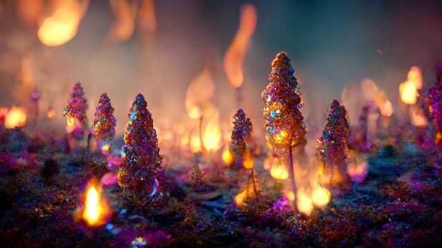 Magical forest Bokeh Background