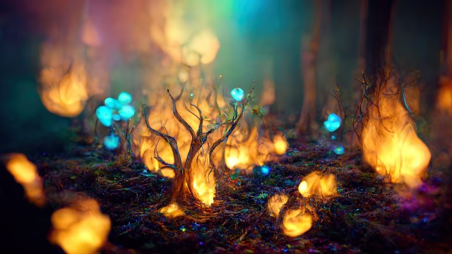 Magical forest Whimsical plants