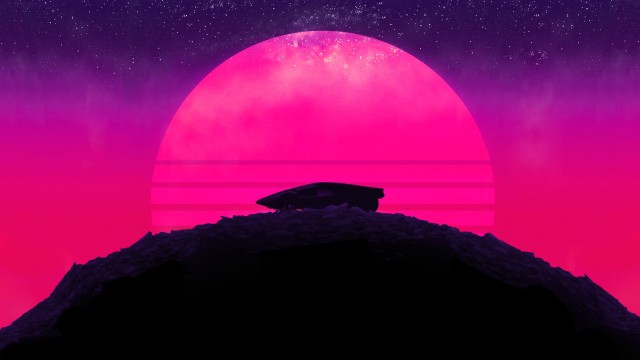 Neon background Sunset