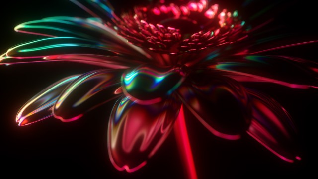 Neon Digital flower