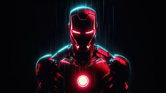 Neon Iron Man