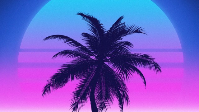 Vaporwave Palm tree
