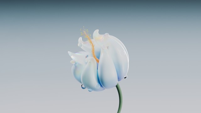 Blue flower Digital illustration