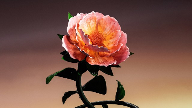 Digital flower Dew Drops