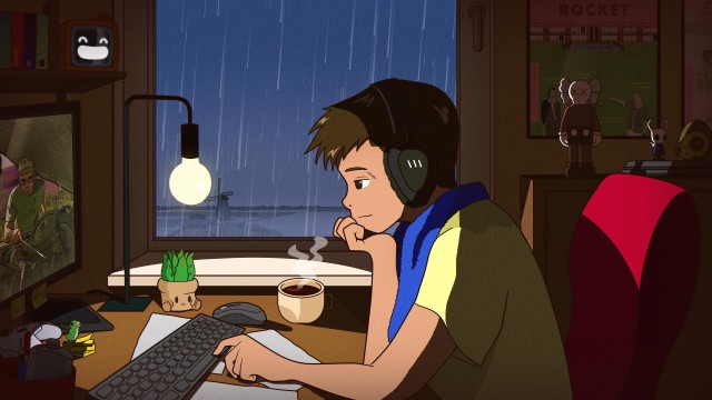 Lofi boy Listening music