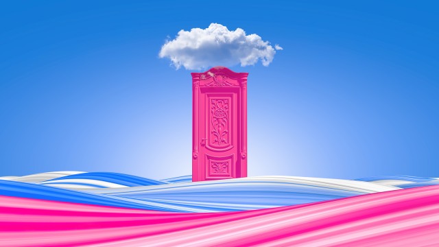 Pink door Clouds