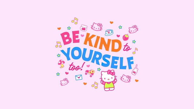 Be kind yourself Pink background