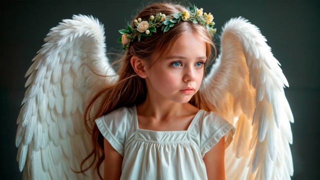 Cute Girl Angel wings