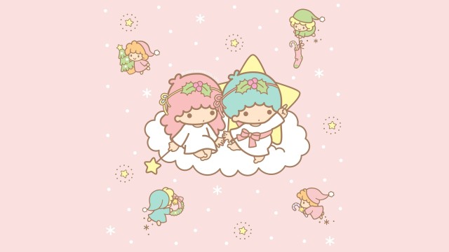 Little Twin Stars Peach background