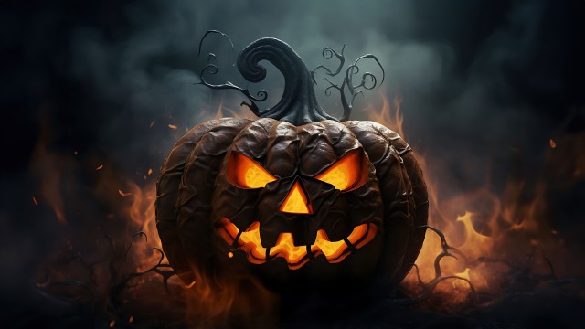 Halloween pumpkin AI art