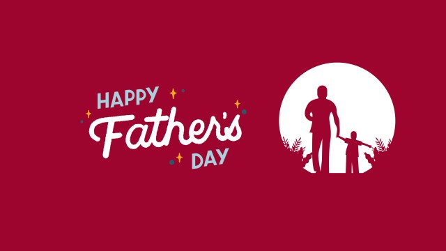 Happy Fathers Day Red background