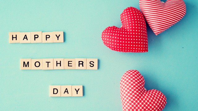 Happy Mother's Day Cyan background