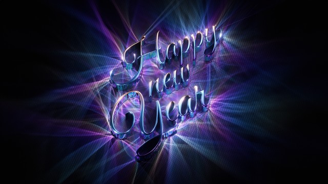 Happy New Year 3D text