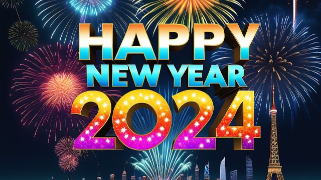 Happy New Year 2024 Fireworks