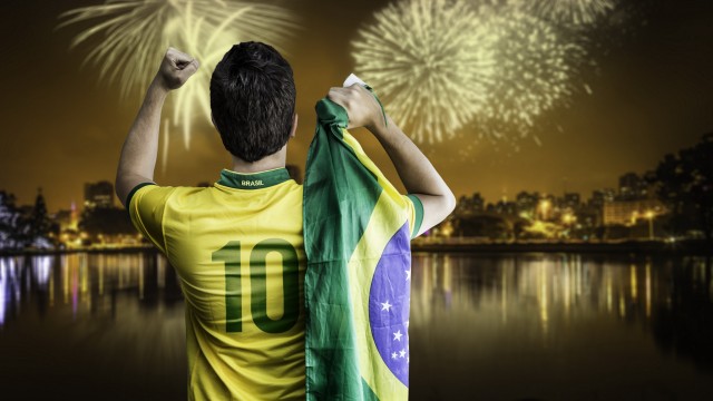Brazilian Football Player Fireworks